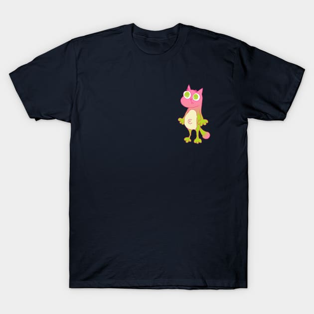 Big Hand Cat Minimalistic T-Shirt by aniwear